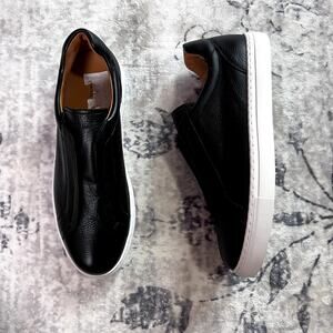 Magnanni Black Leather Laceless Trainers Sz 12/ EU 45